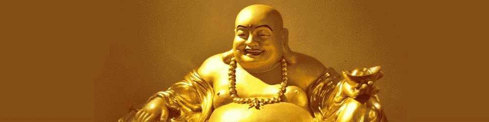 Naurava Buddha - onnen ja vaurauden symboli