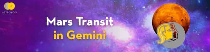 Transit Marikh di Gemini pada 14 April 2021
