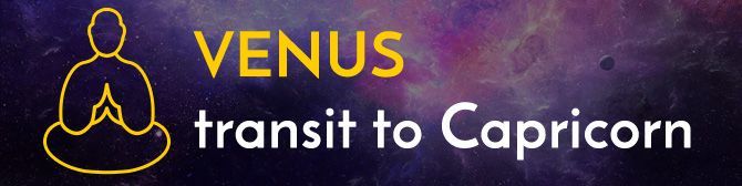 Venus Transit a Capricorn el 15 de desembre de 2019