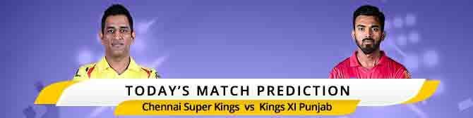 IPL 2020：チェンナイスーパーキングス（CSK）対キングスXIパンジャブ（KXIP）の試合予測