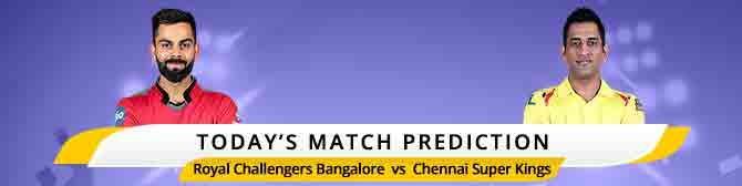 IPL 2020: Royal Challengers Bangalore (RCB) vs Chennai Super Kings (CSK) matchforudsigelse
