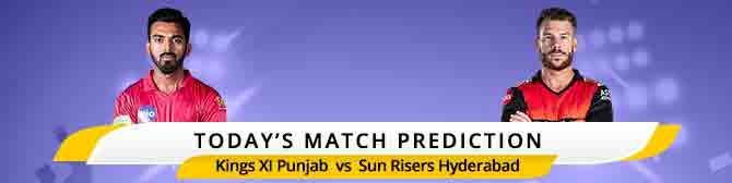 IPL 2020: Kings XI Punjab (KXIP) vs. Sunrisers Hyderabad (SRH) Previsão de correspondência
