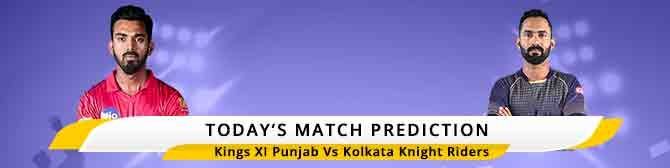 आईपीएल 2020 - आज के मैच की भविष्यवाणी किंग्स इलेवन पंजाब बनाम कोलकाता नाइट राइडर्स