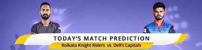 IPL 2020: wedstrijdvoorspelling Kolkata Knight Riders (KKR) vs Delhi Capitals (DC)