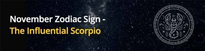 Novembra zodiaka zīme - ietekmīgais Skorpions