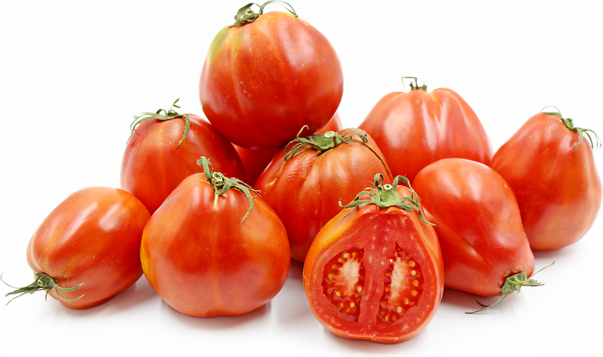 Tomates piriformes aux poires rouges anciennes
